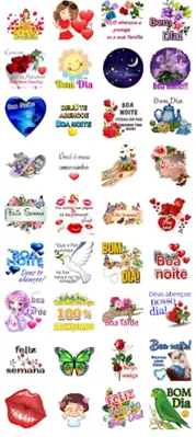 Bom dia e boa noite stickers android App screenshot 0